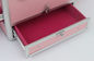 Lockable Aluminium Cosmetic Case Pink Fireproof Panel 240 * 220 * 260mm