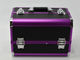 Protableは紫色アルミニウム虚栄心の化粧箱のサイズ300 * 220 * 245mmを陽極酸化する